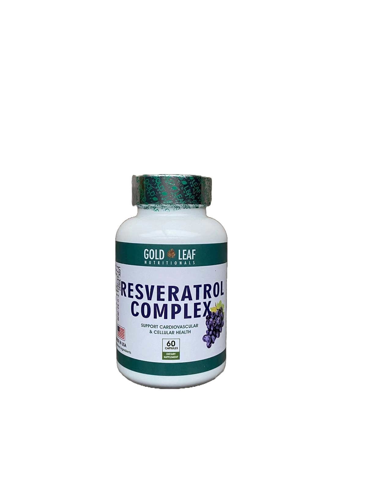 Gold Leaf Resveratrol Complex 60 cápsulas: corazón y salud celular