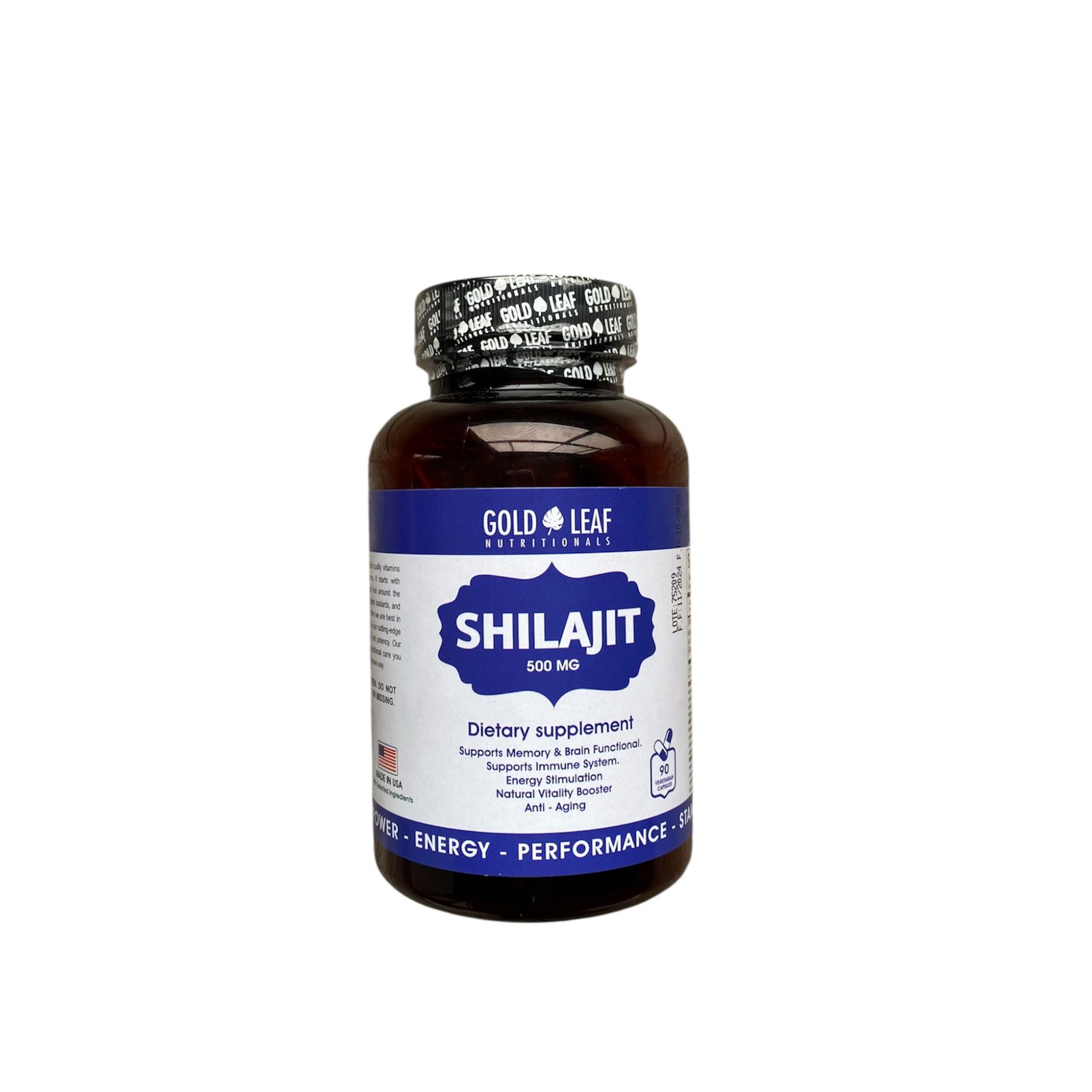 Shilajit 500 mg Gold Leaf - 90 Capsulas