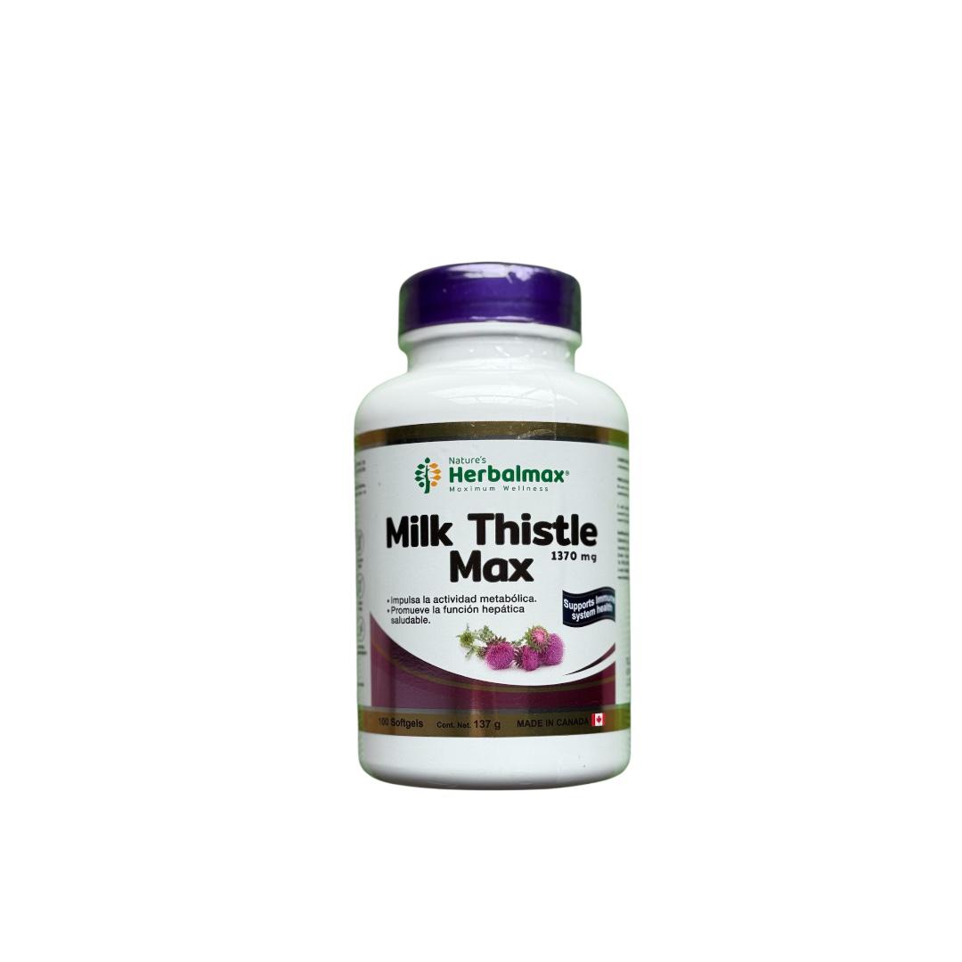 Milk Thistle Max 1370 mg – Nature’s Herbalmax (100 capsulas)