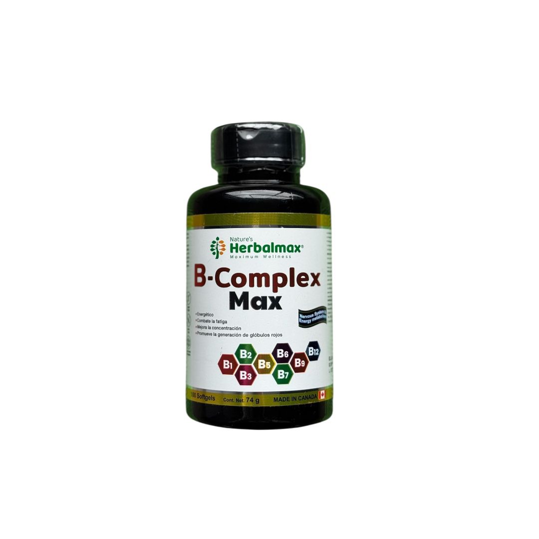 B-Complex Max – Energía, concentración y menos fatiga (100 capsulas)