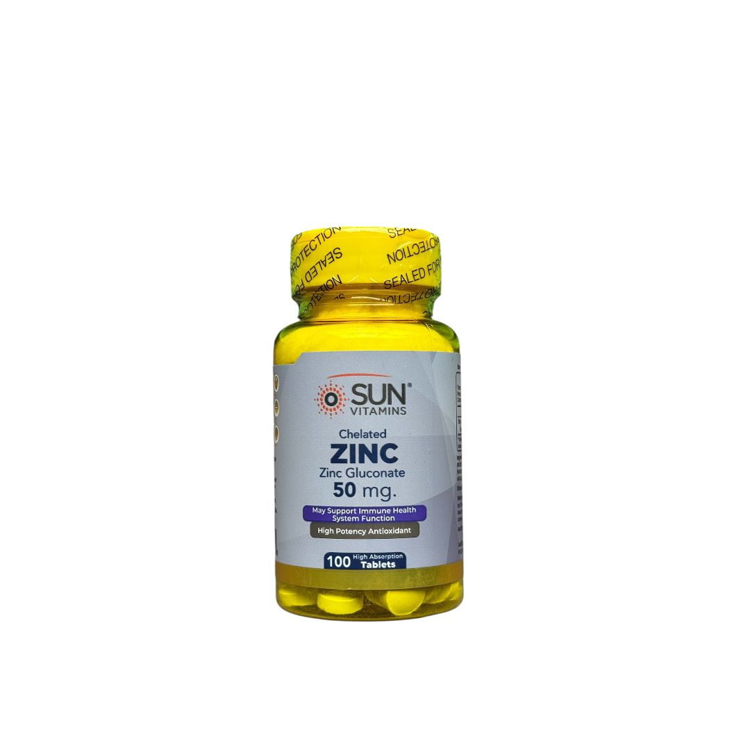 Zinc Quelado 50 mg Sun Vitamins – Inmunidad y energía (100 capsulas)