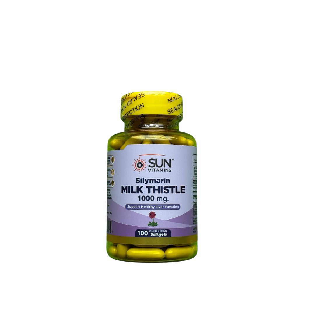 Silymarin Milk Thistle 1000 mg – Sun Vitamins (100 capsulas)