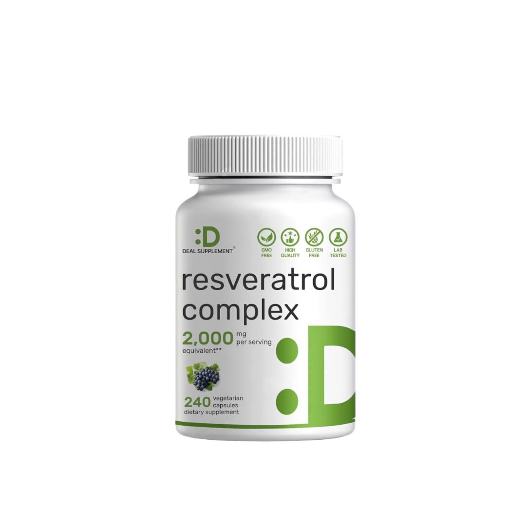 Resveratrol Complex 2000 mg – Deal Supplement (240 cápsulas vegetarianas)