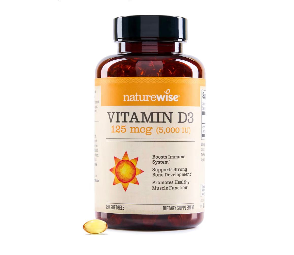 Vitamina D3 5000UI (125 mcg) NatureWise - 360 Softgel
