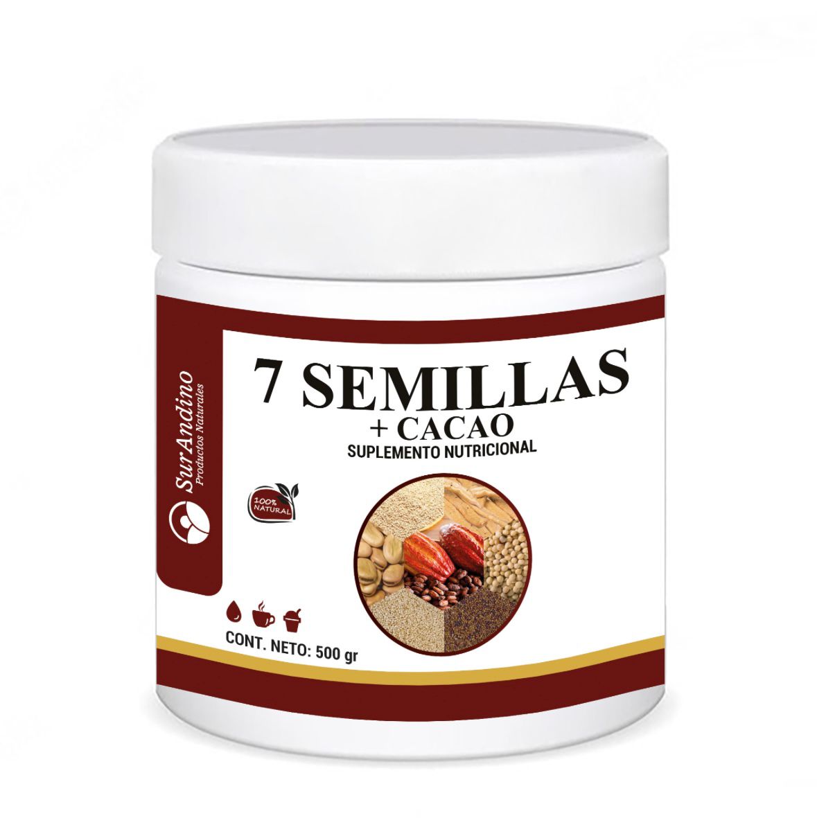 7 Semillas + Cacao - Energía y nutrición natural (500gr)