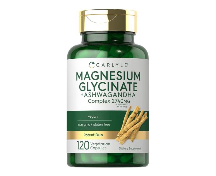 Magnesium Glycinate + Ashwagandha Carlyle x120 – Relajación y estrés