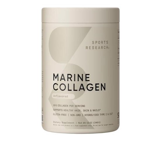 Marine Collagen Sports Research 340 g – Piel firme y belleza natural