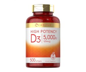 Vitamina D3 5000 IU Carlyle x500 – Defensas y huesos fuertes