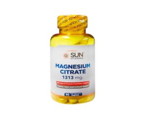 Magnesium Citrate 1313 mg Sun Vitamins x90 – Relajación y músculos