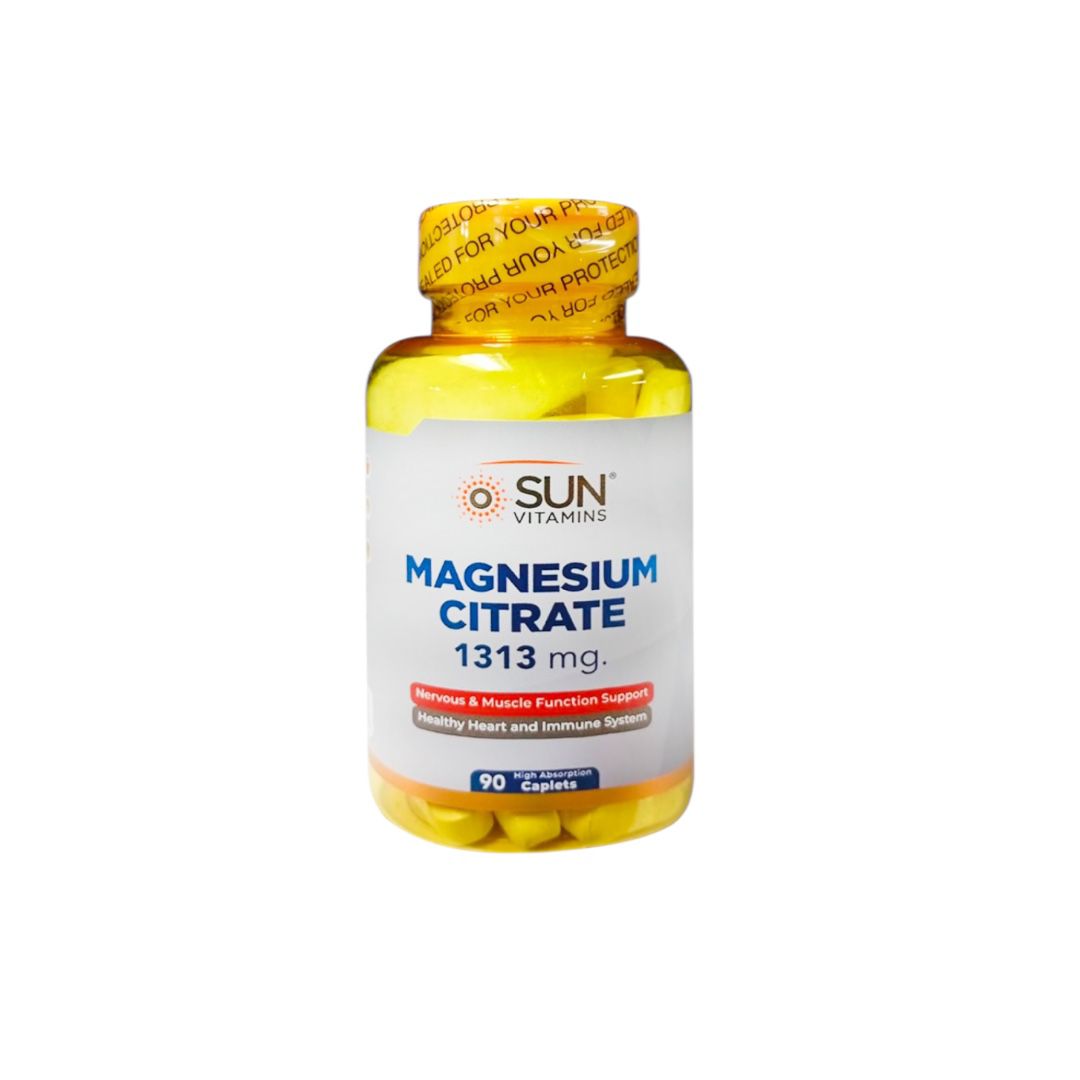 Magnesium Citrate 1313 mg Sun Vitamins x90 – Relajación y músculos