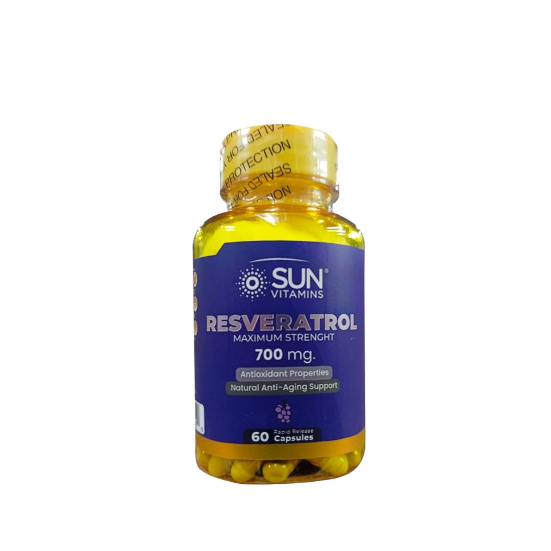 Resveratrol 700 mg Sun Vitamins x60 – Antioxidante y anti-edad